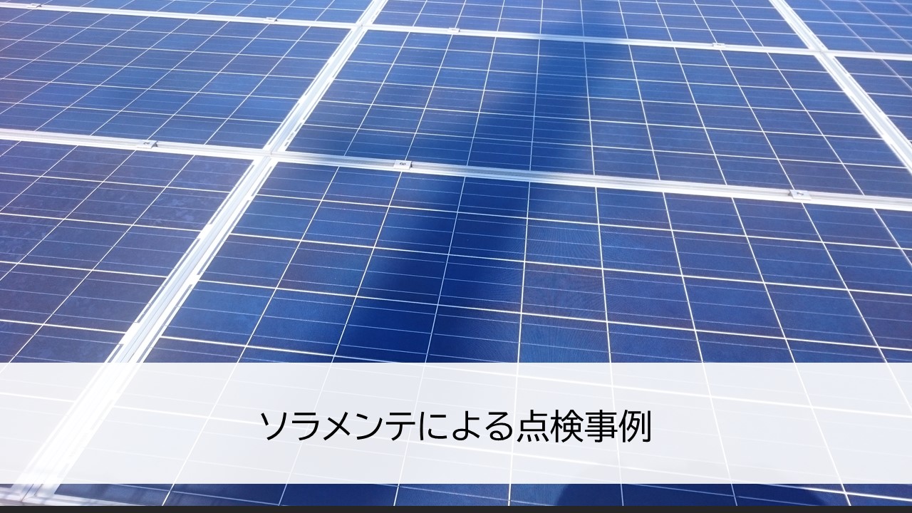 ソラメンテによる点検事例