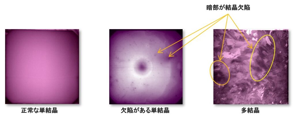 図１　PN層形成後のセルのPN画像